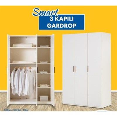 Bellona Smart 3 Kapılı Gardırop Beyaz