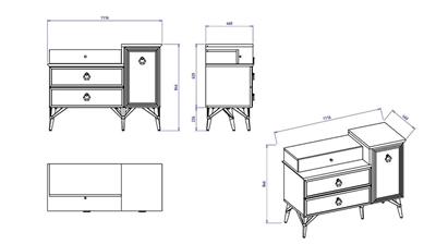 Bellona Valencia Makyaj Masası Krem