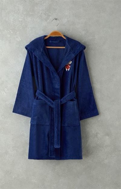 English Home Elephant Çocuk Bornoz 6-8 Yaş Koyu Mavi