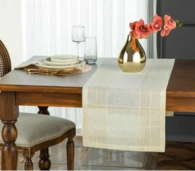 English Home Luxe Linen Look Runner 40x150 cm Bej