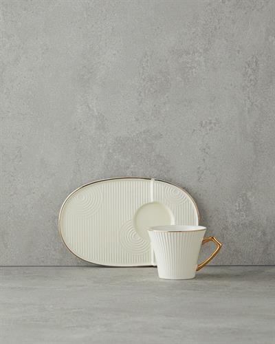 English Home Terra Kahve Fincan Takımı 90 ml Beyaz