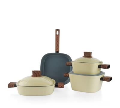 Schafer Challenge Seramik Tencere Seti 7 prç Krem 01