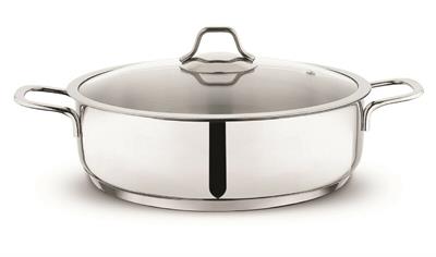 Schafer Held Çelik Basık Tencere 24 cm 2 prç Inox