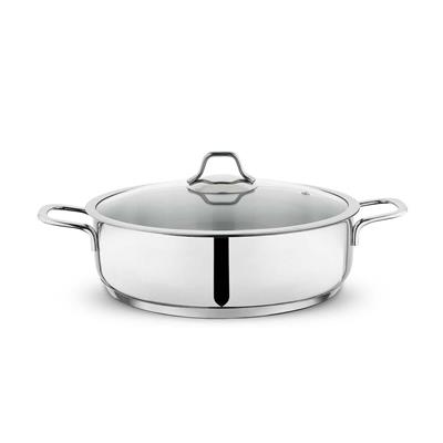Schafer Held Çelik Basık Tencere 28 cm 2 prç Inox
