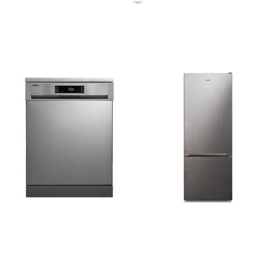 Vestel Inox Serisi 2’li Çeyiz Seti – WiFi Bulaşık Makinesi + Buzdolabı