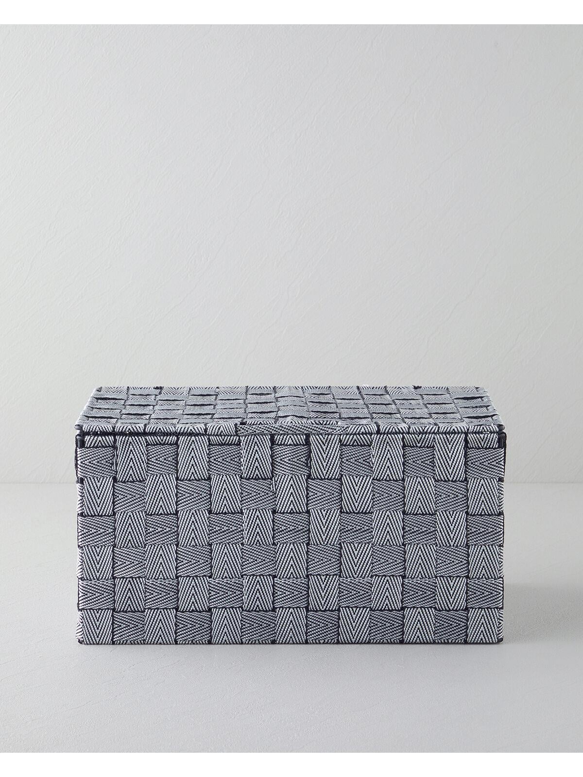 10044079002English Home Shine Saklama Kutusu 34x22x17 Siyah-Beyaz