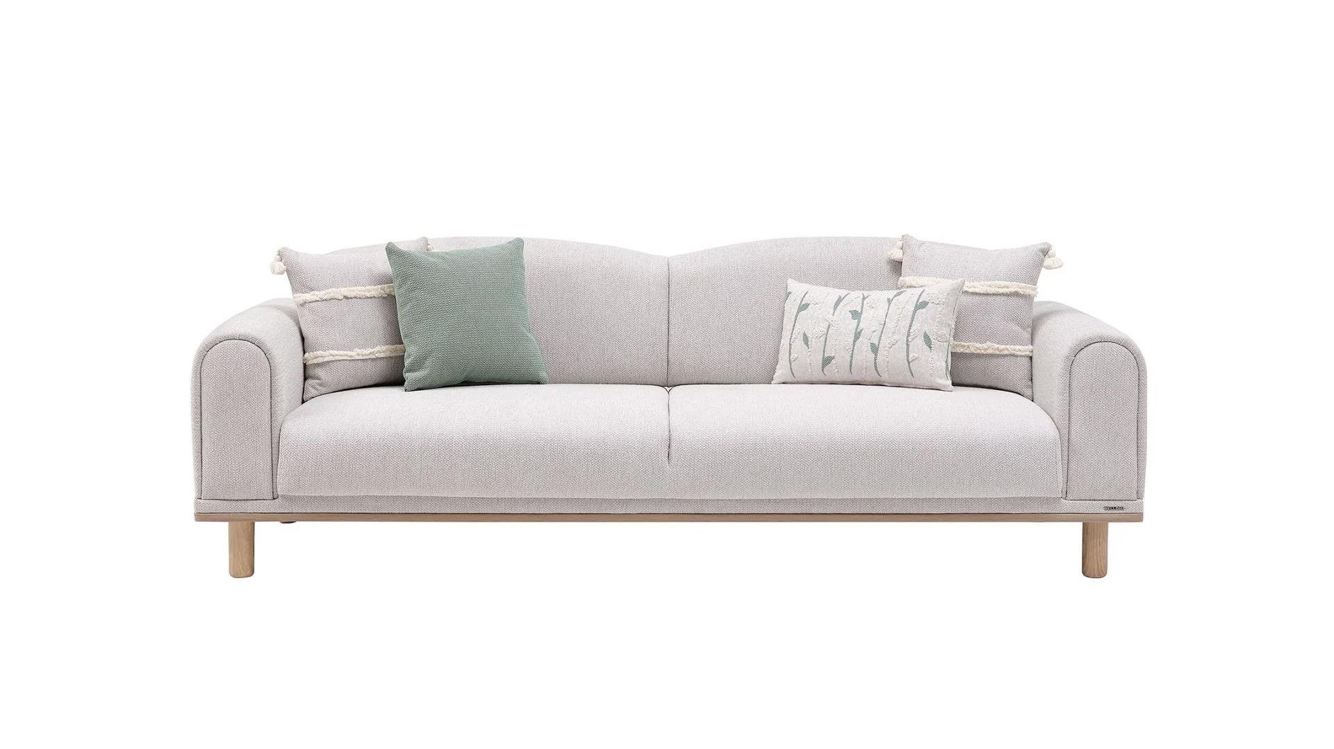 20BHS3D00600001Bellona Boheems Üçlü Koltuk Krem