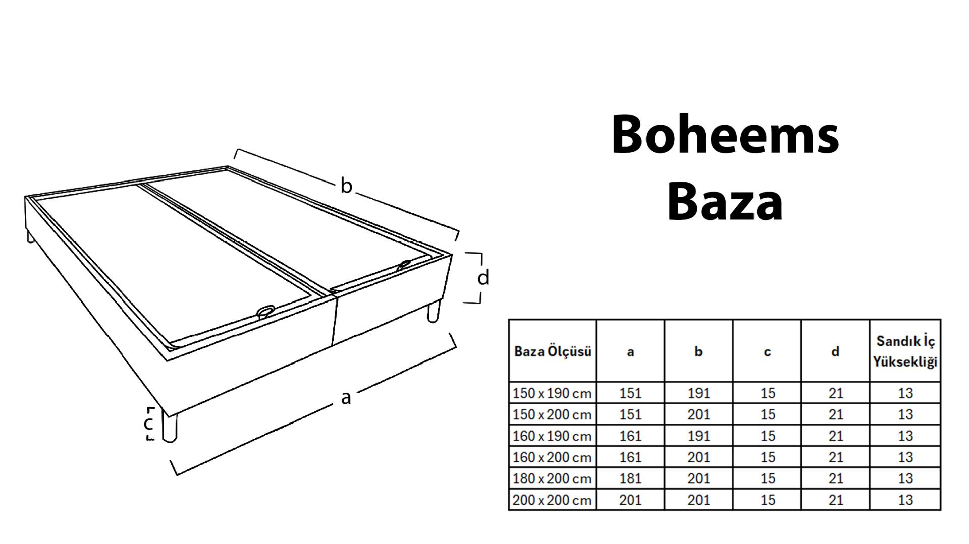 28BHSI600200001Bellona 160x200 Boheems Baza