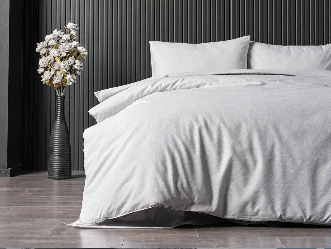 2Q9NTKPURT0010182Doqu Home Tek Kişilik Pure Touch Nevresim Takımı Açık Gri