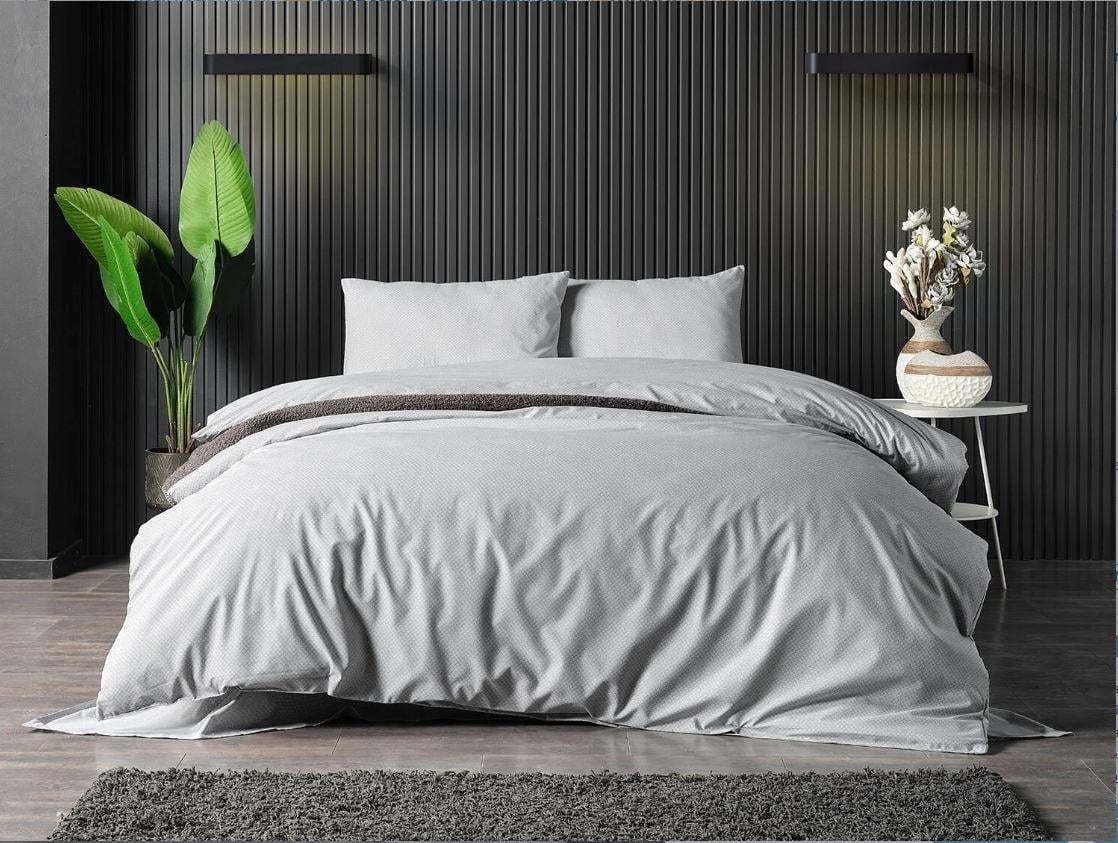 2Q9NTKPURT0010184Doqu Home Tek Kişilik Pure Touch Nevresim Takımı Koyu Gri