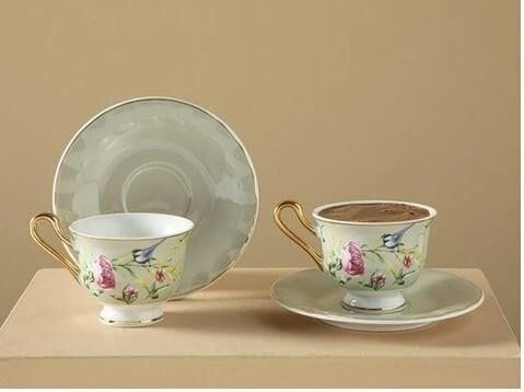 English Home Vanilla Kahve Fincan Takımı 4 prç Açık Gri