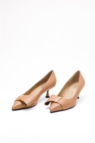 Bej Topuklu Ayakkabı