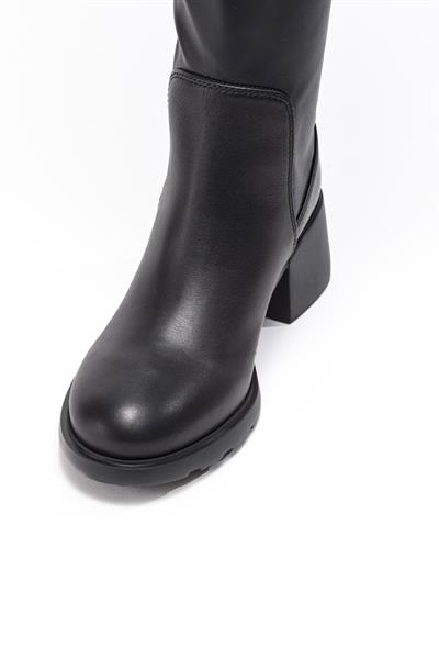 Siyah Streç Topuklu Çizme