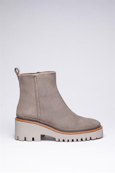 Taş Rengi Süet Dolgu Topuk Bot