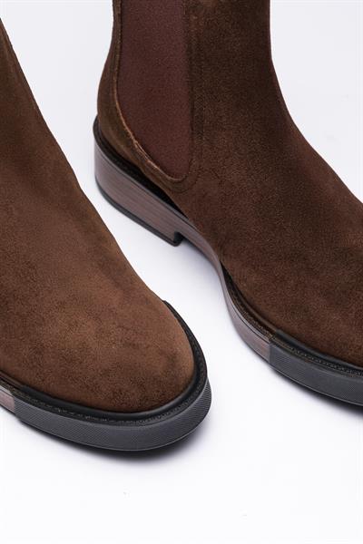 Kahverengi Süet Deri Bot