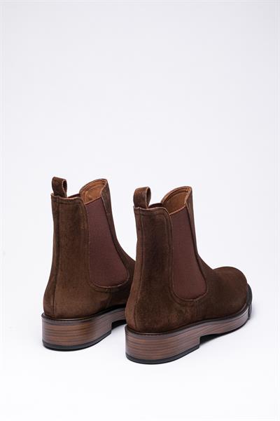 Kahverengi Süet Deri Bot
