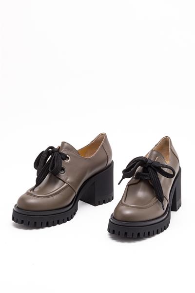 Haki Topuklu Ayakkabı