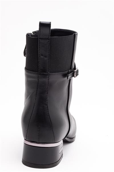 Siyah Deri Topuk Bot