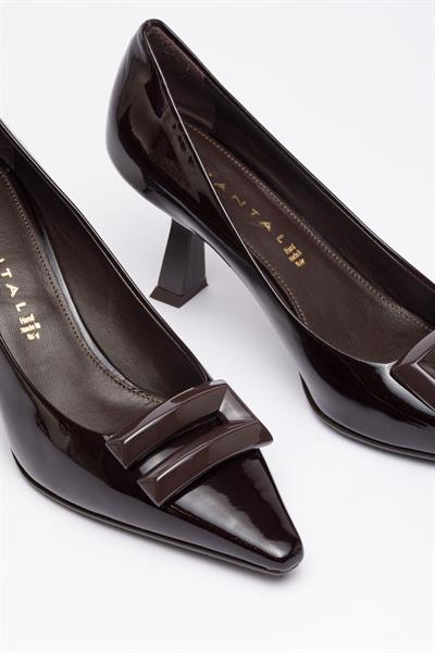 Kahve Stiletto Topuklu Ayakkabı