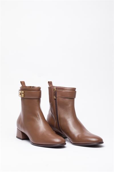 Taba Rengi Topuklu Bot