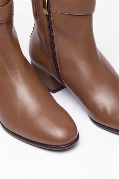 Taba Rengi Topuklu Bot