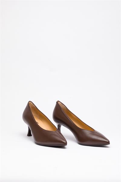 Kahve Deri Stiletto
