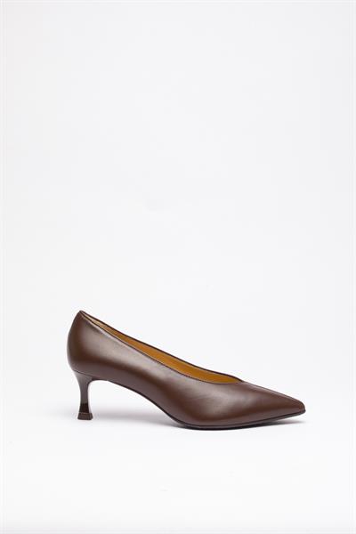 Kahve Deri Stiletto