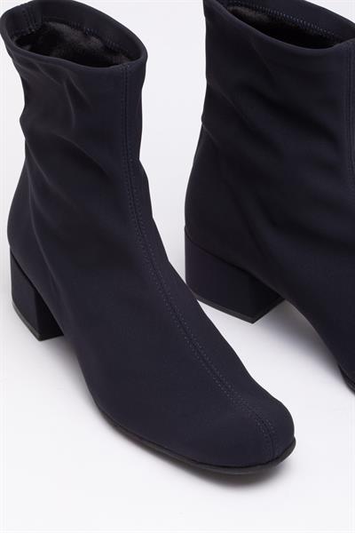 Streç Lacivert Topuklu Bot