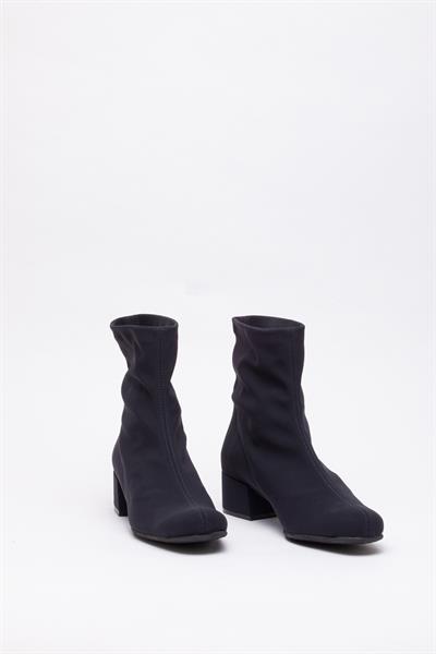 Streç Lacivert Topuklu Bot