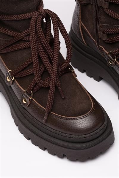 Kahve renkli süet bot