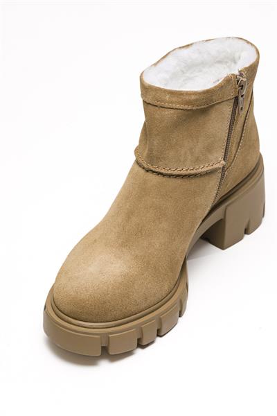 Camel Kürklü Topuklu Bot