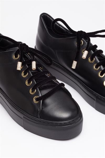 Siyah Deri Sneaker