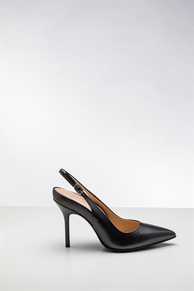 Siyah Renkli Platform Tabanlı Stiletto