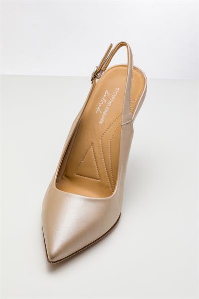 Bej Rengi Platformlu Tabanlı Stiletto