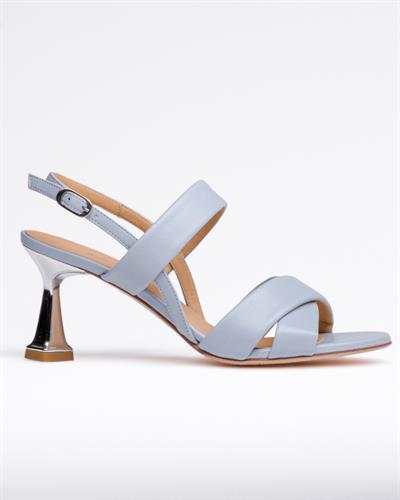 Bebek Mavisi Deri Stiletto