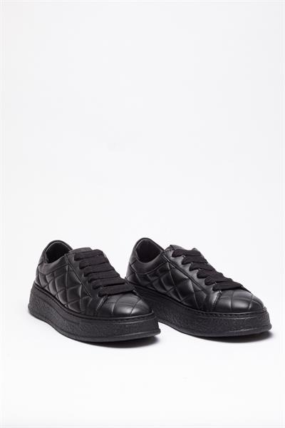 Siyah Deri Sneakers
