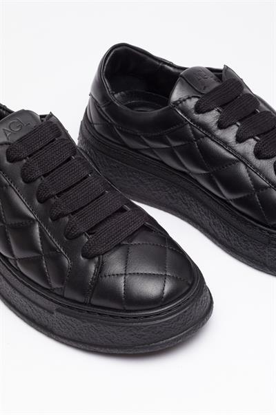 Siyah Deri Sneakers