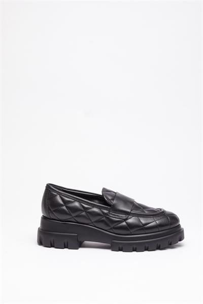 Siyah Deri Loafer