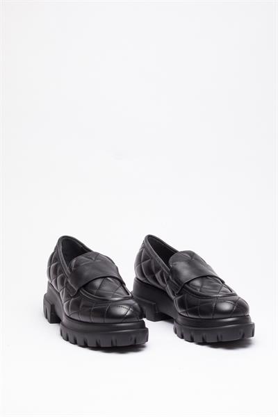 Siyah Deri Loafer