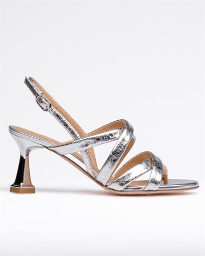 Gümüş Renki Topuklu Stiletto