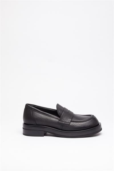 Siyah Deri Loafer