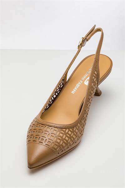 Taba Rengi Topuklu Ayakkabı