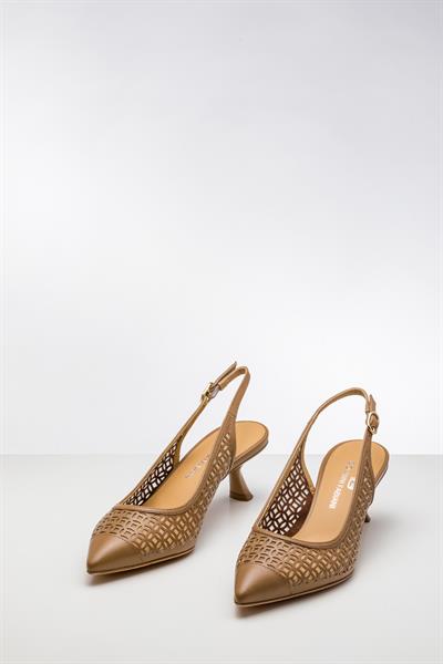 Taba Rengi Topuklu Ayakkabı