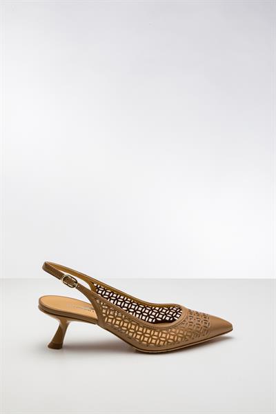 Taba Rengi Topuklu Ayakkabı