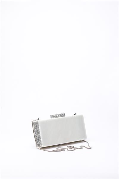 Sedefli Beyaz Abiye Çanta