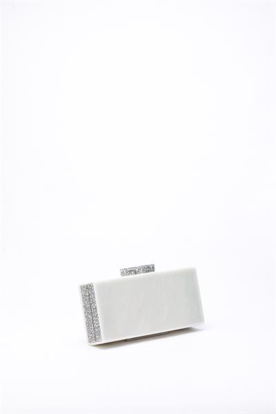 Sedefli Beyaz Abiye Çanta