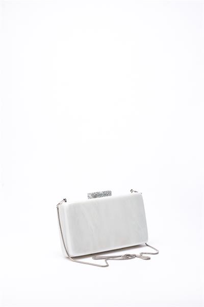 Sedefli Beyaz Abiye Çanta