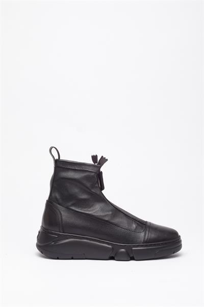 Siyah Deri Sneakers Bot