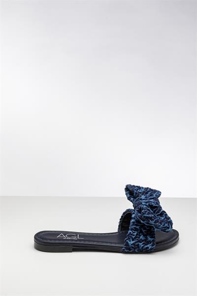 BluJean Renkli Fiyonklu Terlik