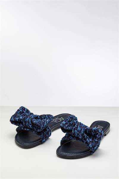 BluJean Renkli Fiyonklu Terlik